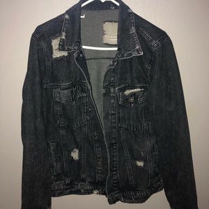 Carmar black distressed denim jacket 🖤